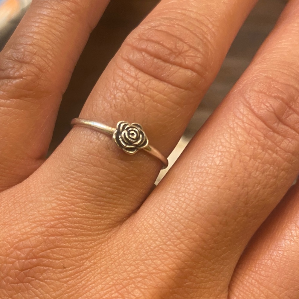 Silver Rose Ring